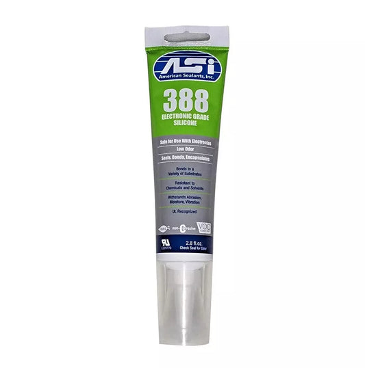 ASI Electronic Grade 388 Silicone - 2.8 oz - Clear