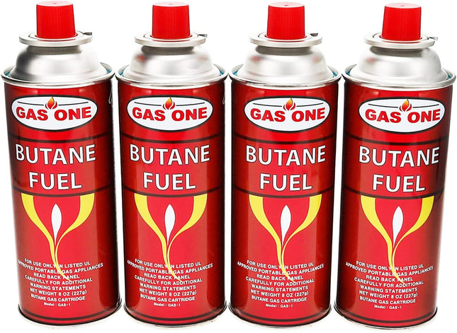 GasOne Butane Fuel 8oz Canister 4 Pack
