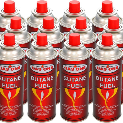 GasOne Butane Fuel 8oz Canister 12 Pack