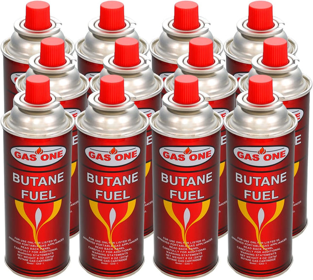 GasOne Butane Fuel 8oz Canister 12 Pack