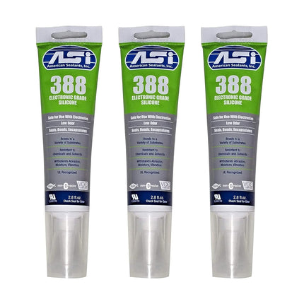 ASI Electronic Grade 388 Silicone - 2.8 oz - Clear