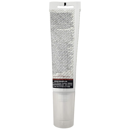 ASI Silicone Sealant 100% RTV - 2.8 oz Squeeze Tube -White