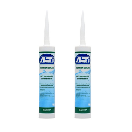 ASI Aquarium Silicone Sealant - 10.2 Fluid oz Cartridge - Clear