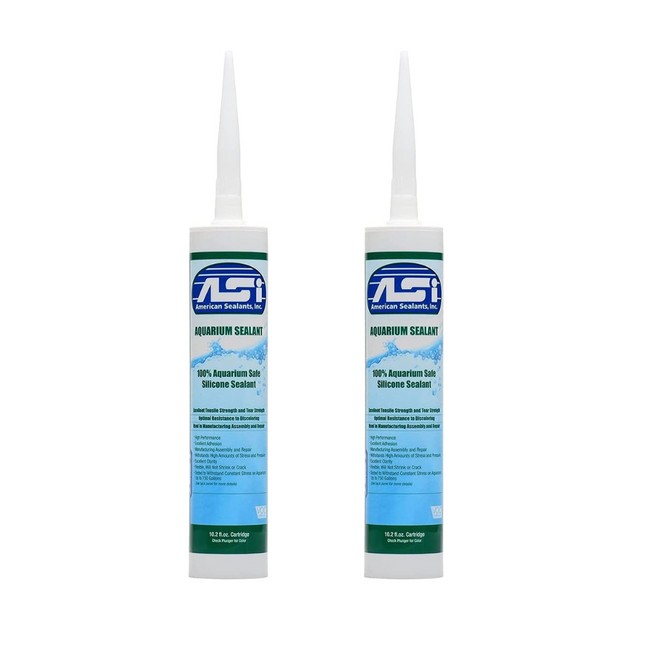 ASI Aquarium Silicone Sealant - 10.2 Fluid oz Cartridge - Clear