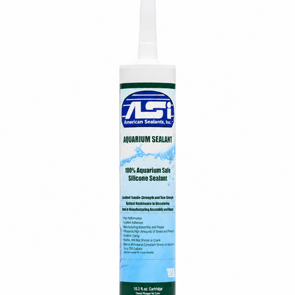 ASI Aquarium Silicone Sealant - Clear - 10.2 Fluid oz Cartridge