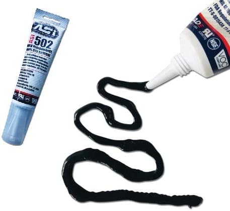ASI 502 Silicone Sealant 100% RTV -Black - 2.8 oz Squeeze Tube