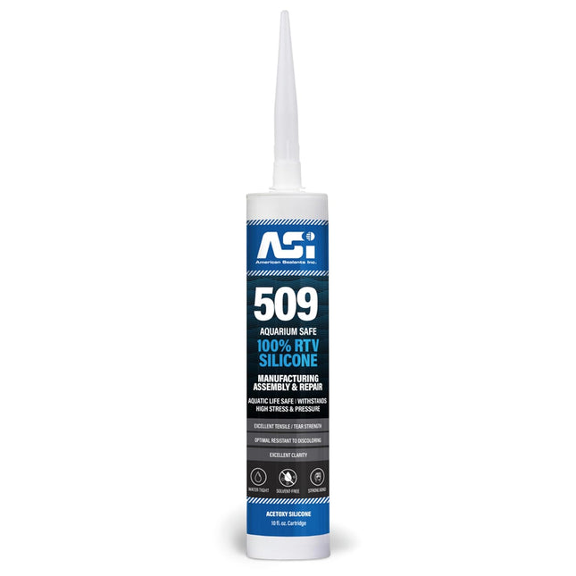 ASI 509 Aquarium Silicone Sealant - BLACK- 10.2 Fluid oz Cartridge