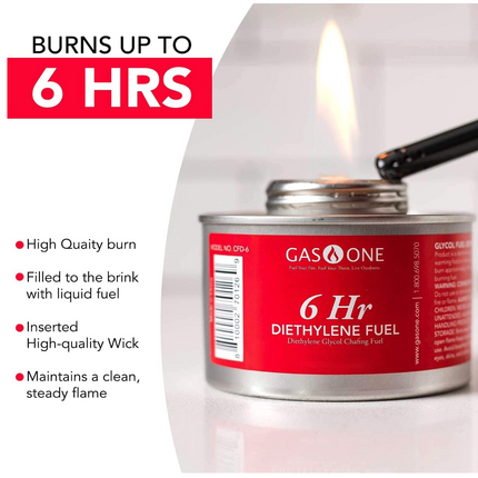 GasOne Chafing Fuel, 6-Hour (Pack Of 12)