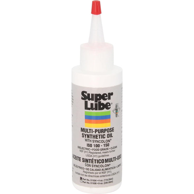 Super Lube 51004 Multi-Purpose Synthetic Oil, 4 oz Bottle