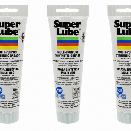 Super Lube 21030 Multi-Purpose Synthetic Grease with Syncolon, 3 0z (Pack Of 3)