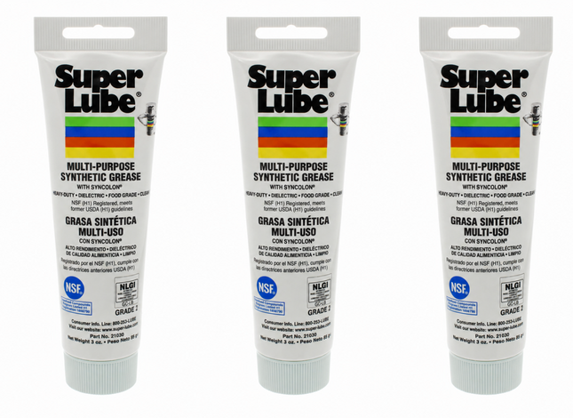 Super Lube 21030 Multi-Purpose Synthetic Grease with Syncolon, 3 0z (Pack Of 3)