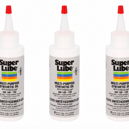 Super Lube 51004 Multi-Purpose Synthetic Oil With Syncolon, 4 oz (Pack Of 3)