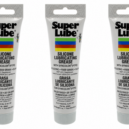 Super Lube 92003 Silicone Lubricating Grease With Syncolon, 3 oz (Pack Of 3)