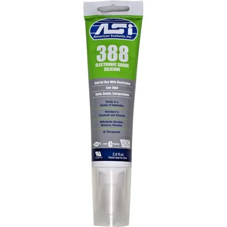 ASI 388 Electronic Grade RTV Silicone, Clear, 2.8 oz Squeeze Tube
