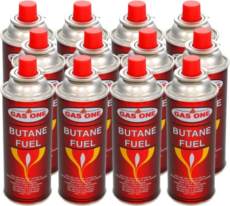 GasOne Butane Fuel Canisters, 8 oz (Pack of 12)