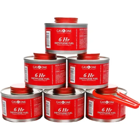 GasOne 6-Hour Chafing Fuel Cans with Wick (Pack of 6)