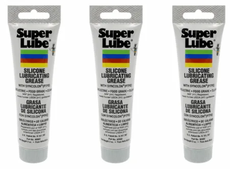 Super Lube 92003 Silicone Lubricating Grease with Syncolon, 3 oz Tube (Pack of 3)