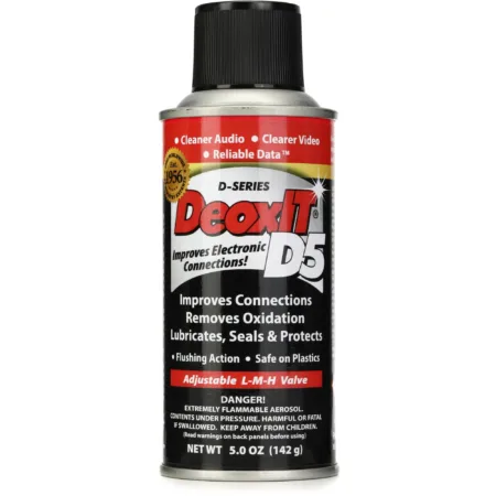 DeoxIT D5S-6 Contact Cleaner Spray with L-M-H Valve, 5 oz